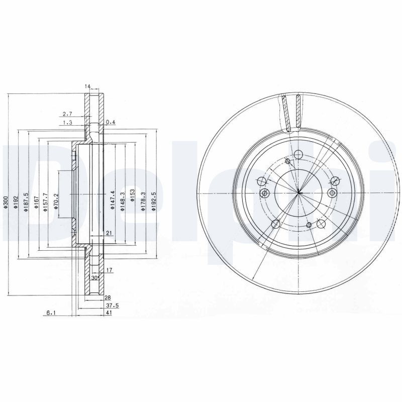 DELPHI BG3678 Brake Disc