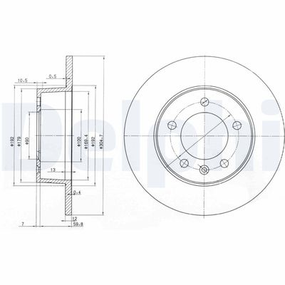 Brake Disc DELPHI BG3681