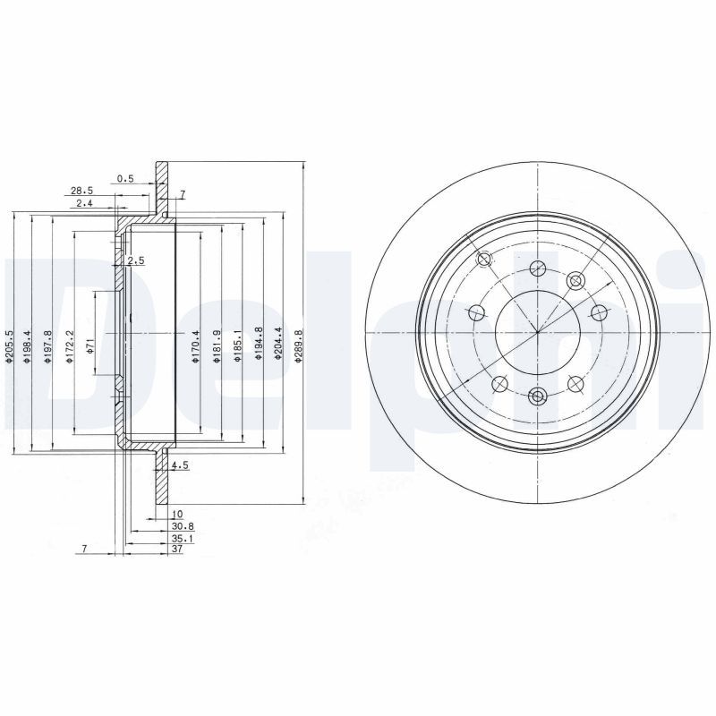 DELPHI BG3684 Brake Disc