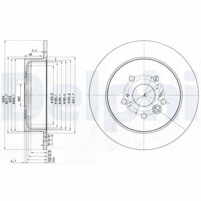 Brake Disc DELPHI BG3691C