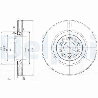 Brake Disc DELPHI BG3714