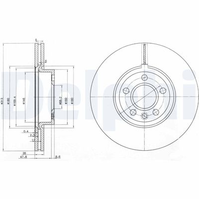 Brake Disc DELPHI BG3719