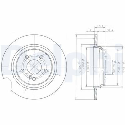 Brake Disc DELPHI BG3725