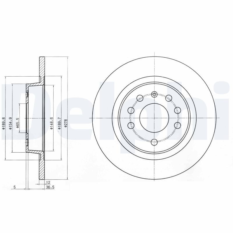 DELPHI BG3731 Brake Disc