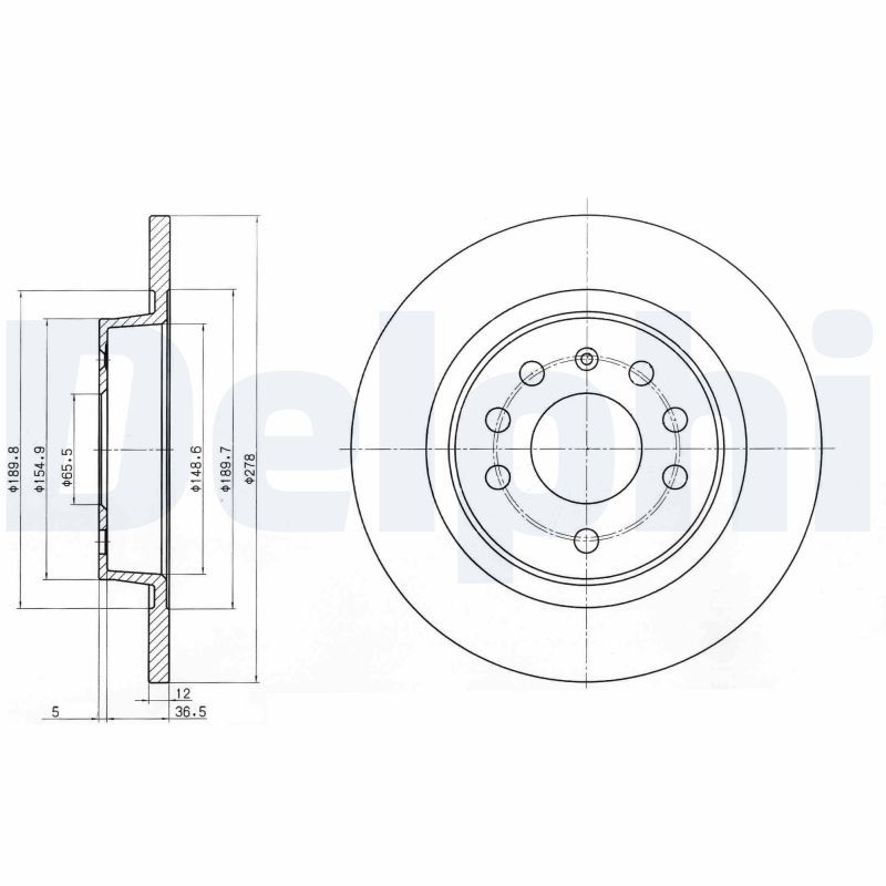 DELPHI BG3731C Brake Disc