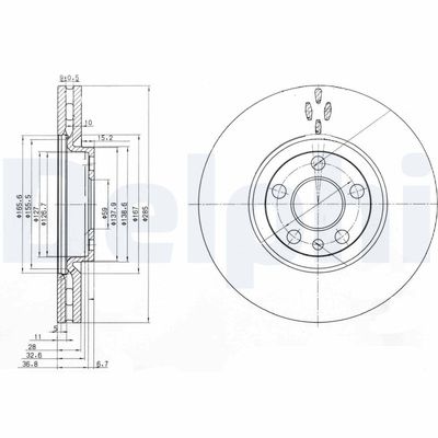 Brake Disc DELPHI BG3740