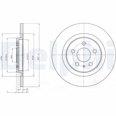 Brake Disc DELPHI BG3741