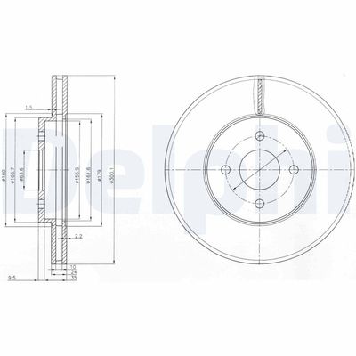 Brake Disc DELPHI BG3742