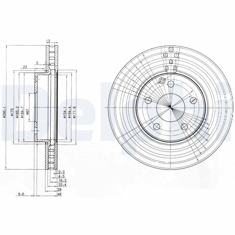 DELPHI BG3755 Brake Disc