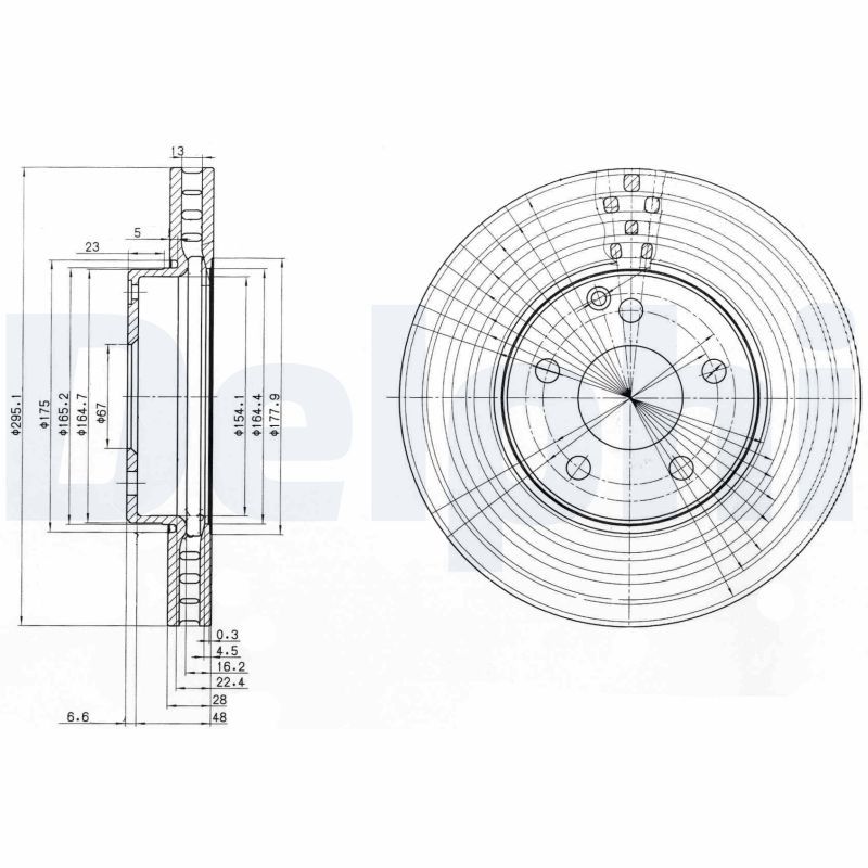 DELPHI BG3755C Brake Disc