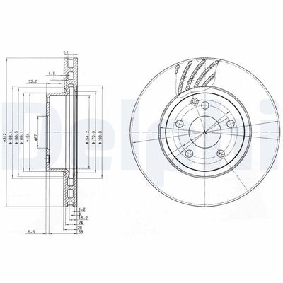 Brake Disc DELPHI BG3756