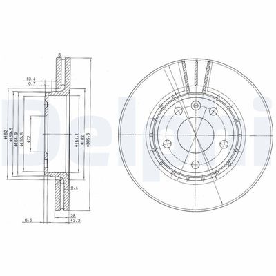 Brake Disc DELPHI BG3768C