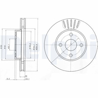 Brake Disc DELPHI BG3781