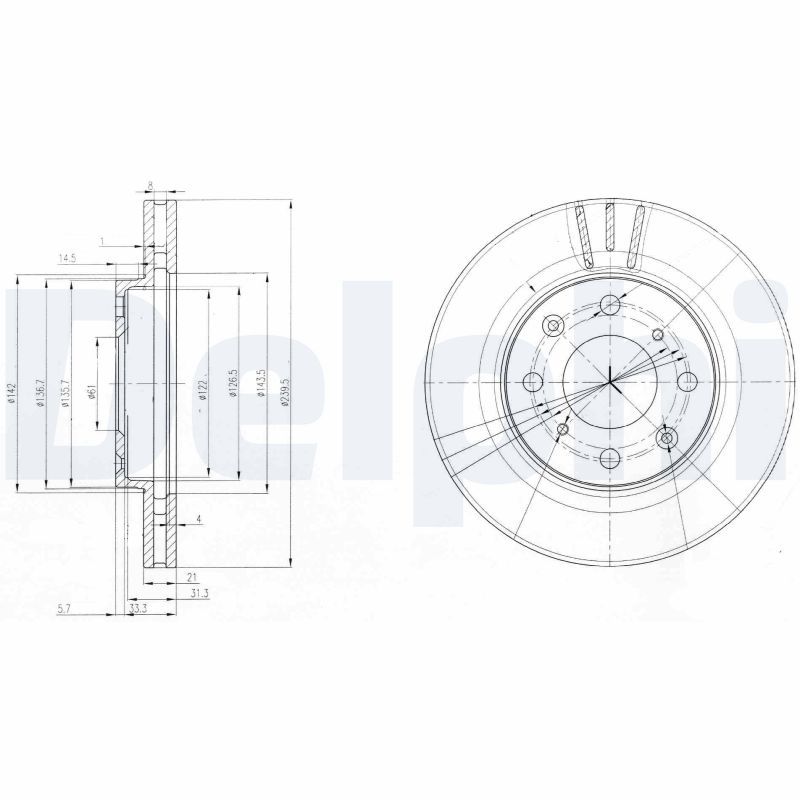 DELPHI BG3794 Brake Disc