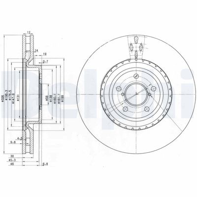 Brake Disc DELPHI BG3818