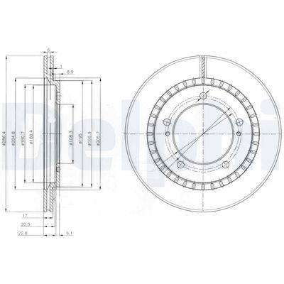 Brake Disc DELPHI BG3820