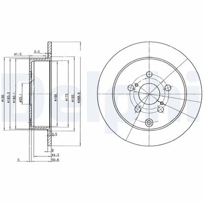 Brake Disc DELPHI BG3822