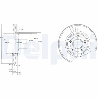 Brake Disc DELPHI BG3826