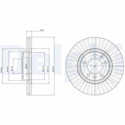 Brake Disc DELPHI BG3835