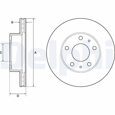 Brake Disc DELPHI BG3841