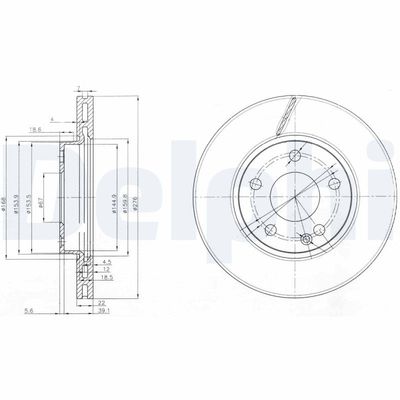 Brake Disc DELPHI BG3845