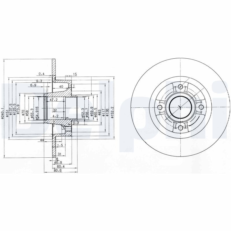 DELPHI BG3888 Brake Disc