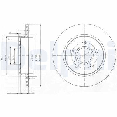 Brake Disc DELPHI BG3896C