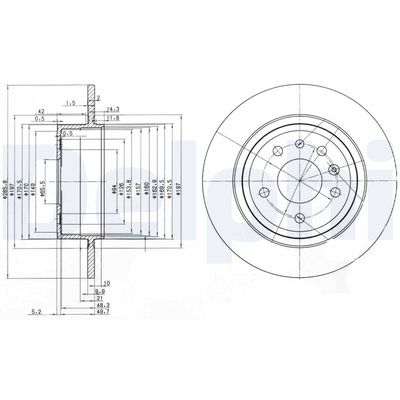 Brake Disc DELPHI BG3908C