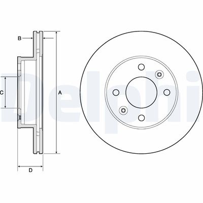 Brake Disc DELPHI BG3935C