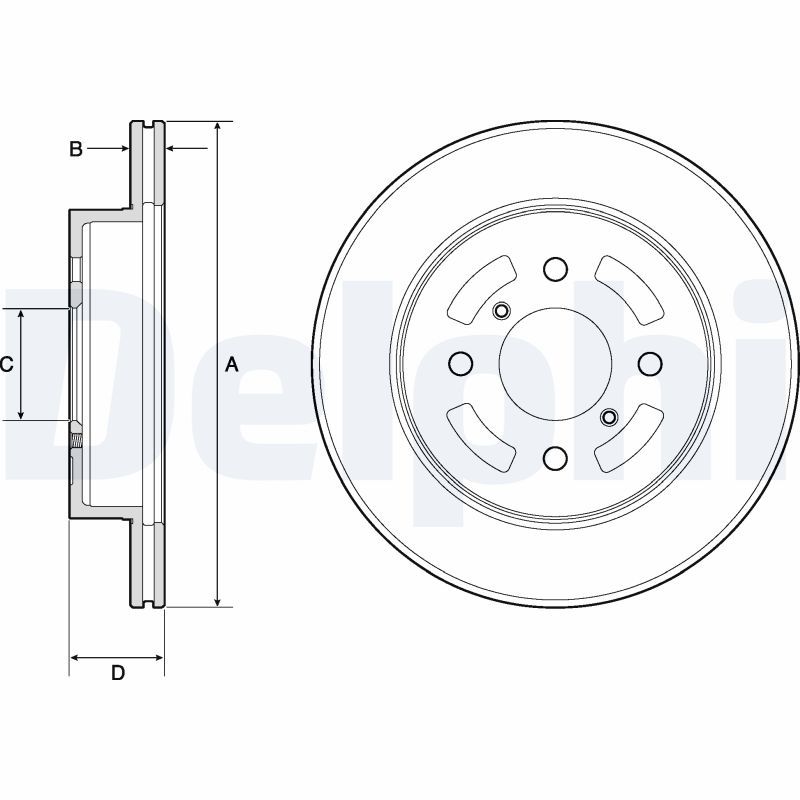 DELPHI BG3941 Brake Disc