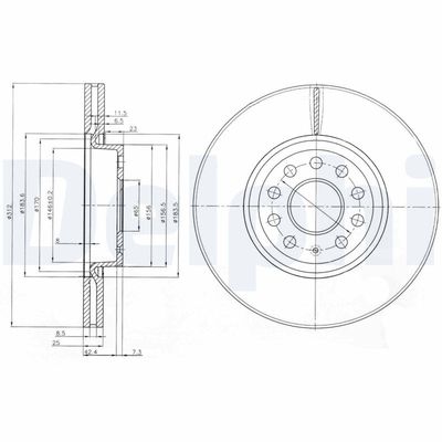 Brake Disc DELPHI BG3953