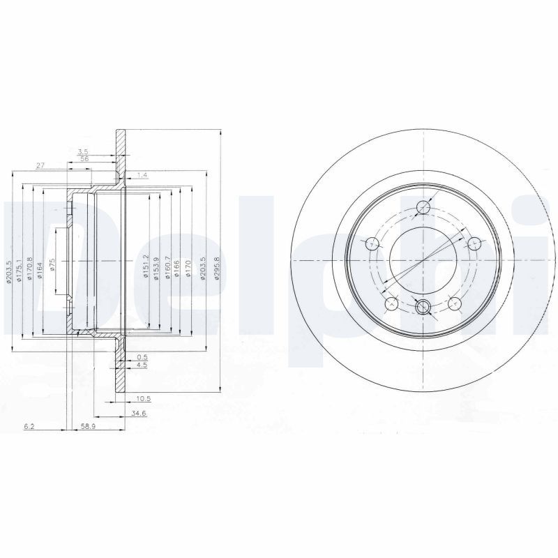 DELPHI BG3960 Brake Disc