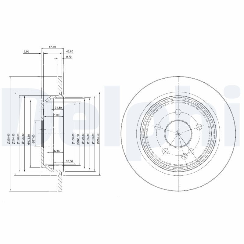 DELPHI BG3969 Brake Disc