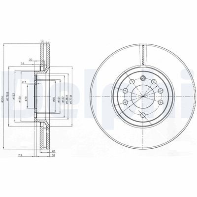 Brake Disc DELPHI BG3973