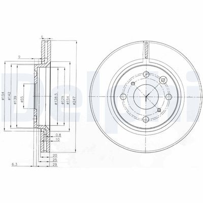 Brake Disc DELPHI BG3976