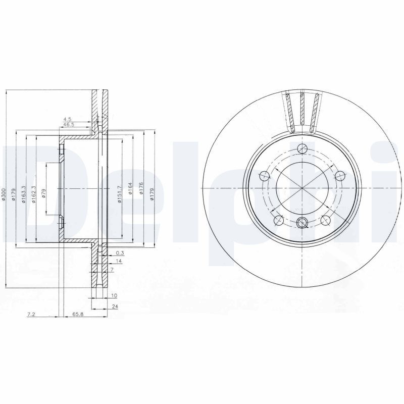 DELPHI BG3998 Brake Disc