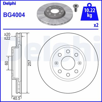 Brake Disc DELPHI BG4004