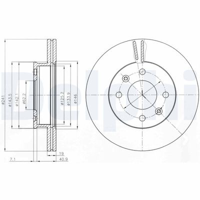 Brake Disc DELPHI BG4009