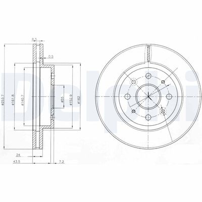 Brake Disc DELPHI BG4019