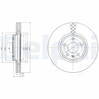 Brake Disc DELPHI BG4080C