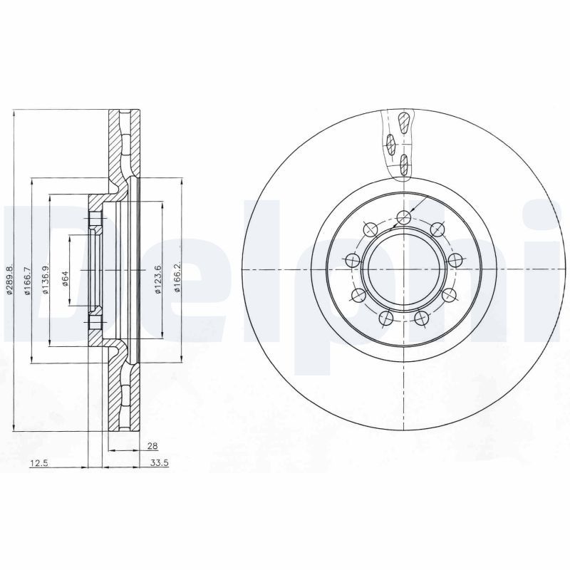 DELPHI BG4101 Brake Disc