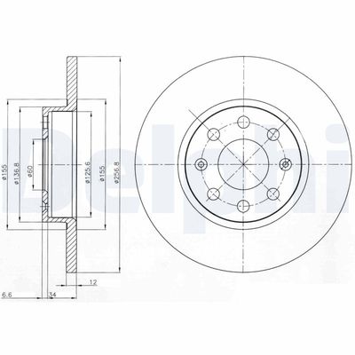 Brake Disc DELPHI BG4155