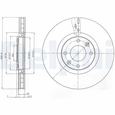 Brake Disc DELPHI BG4166