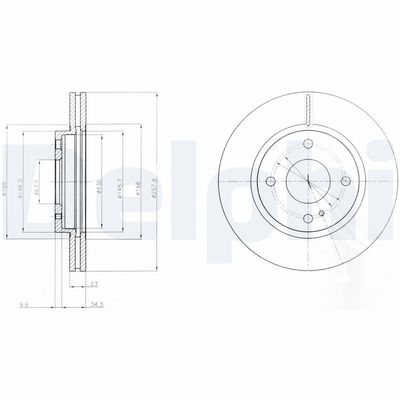 Brake Disc DELPHI BG4170