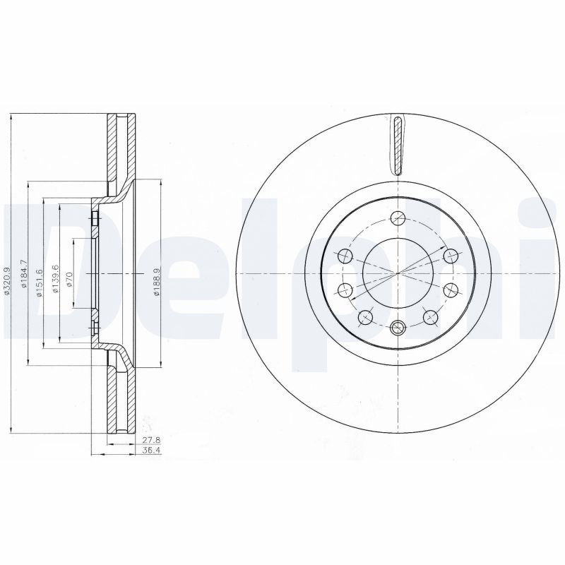 DELPHI BG4185 Brake Disc