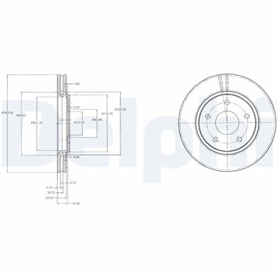 Brake Disc DELPHI BG4212