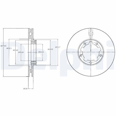 Brake Disc DELPHI BG4217