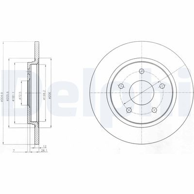 Brake Disc DELPHI BG4247