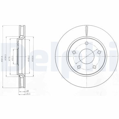 Brake Disc DELPHI BG4248