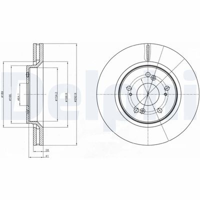 Brake Disc DELPHI BG4250